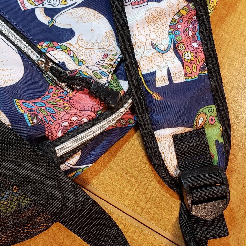 Mosiso Sling Crossbody Bag, Cute Elephant Print - Picture 13 of 13